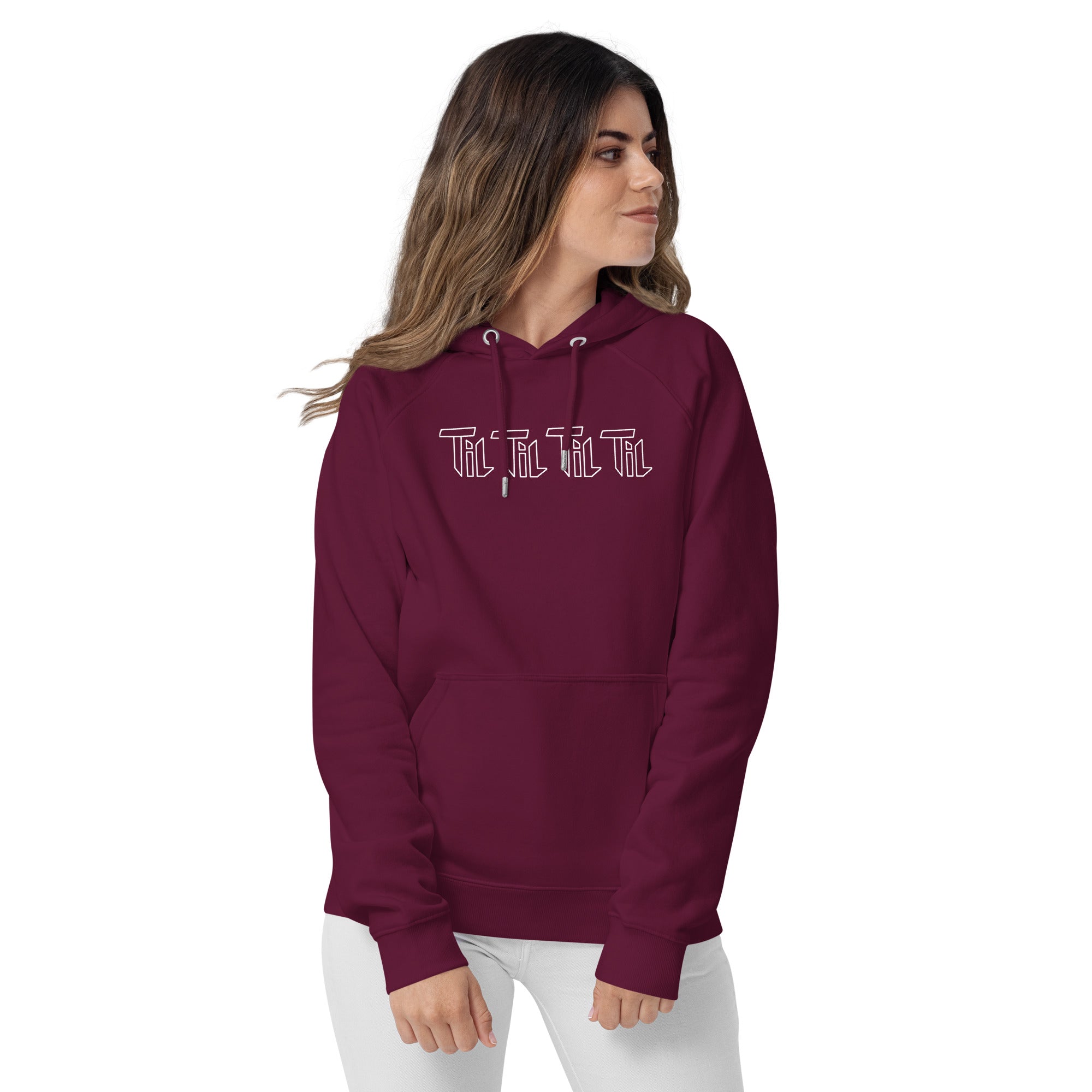 TiL Bio-Raglan-Hoodie BURGUNDY